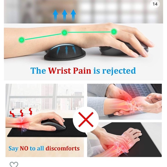 Keyboard Wrist Rest, Wrist Rest for Computer and Mouse with Ergonomic Wrist Rest - Picture 3 of 6